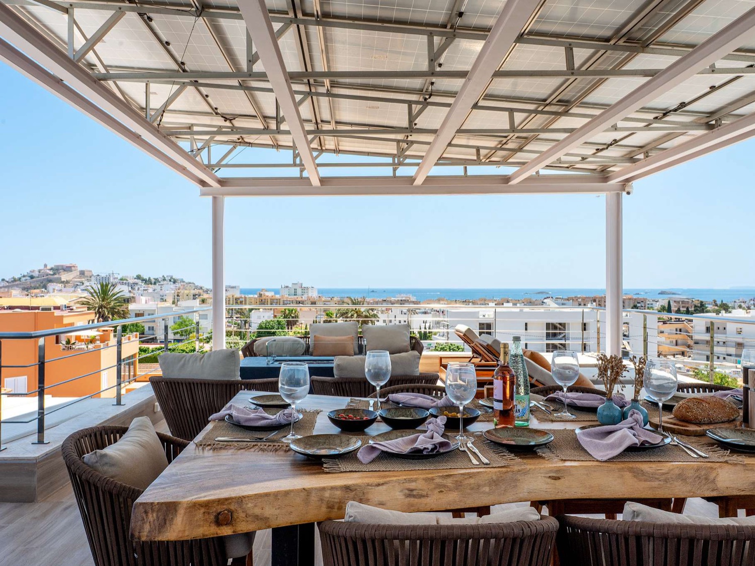 Rooftop dining terrace