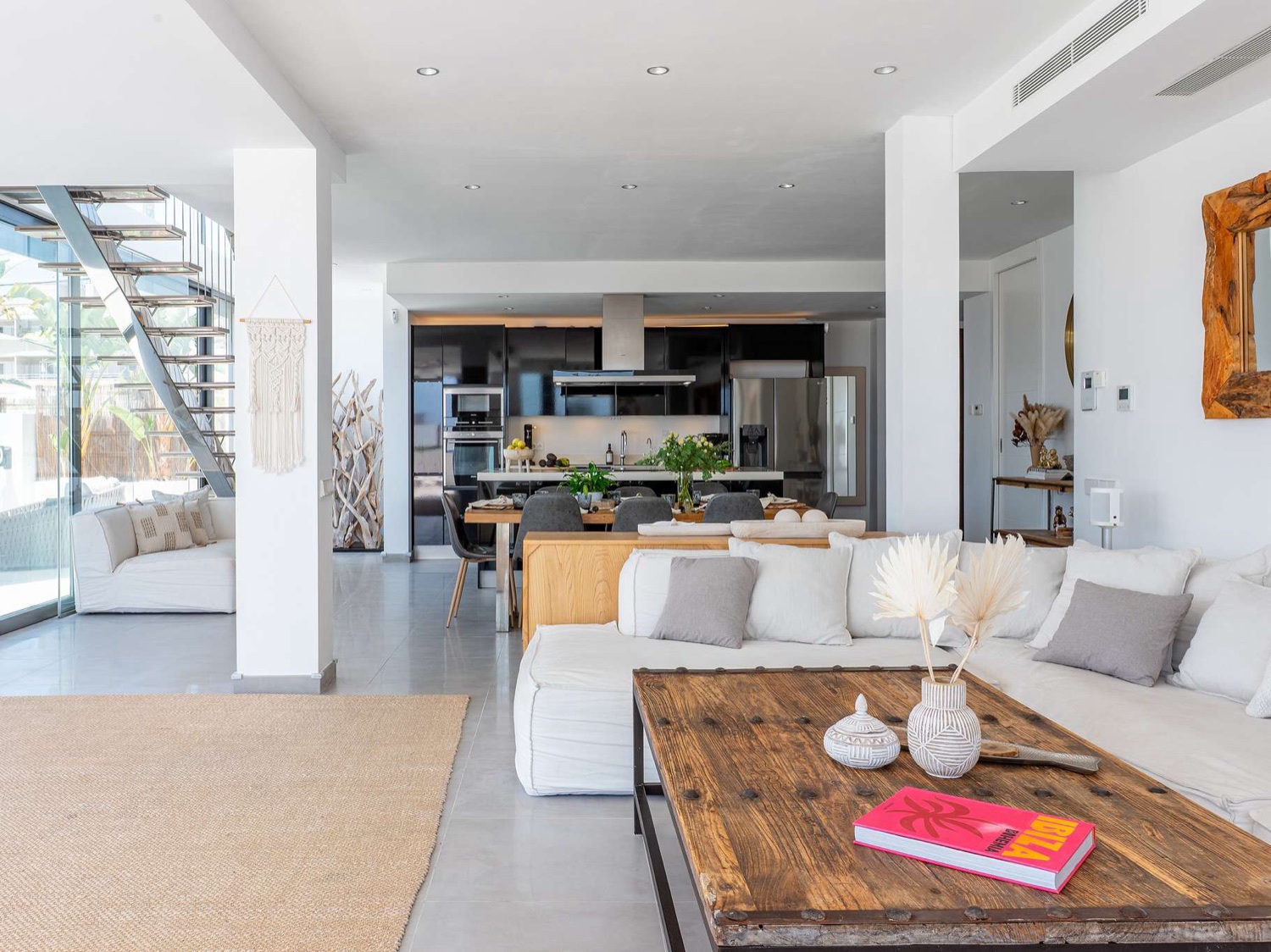 Open-plan living and kitchen